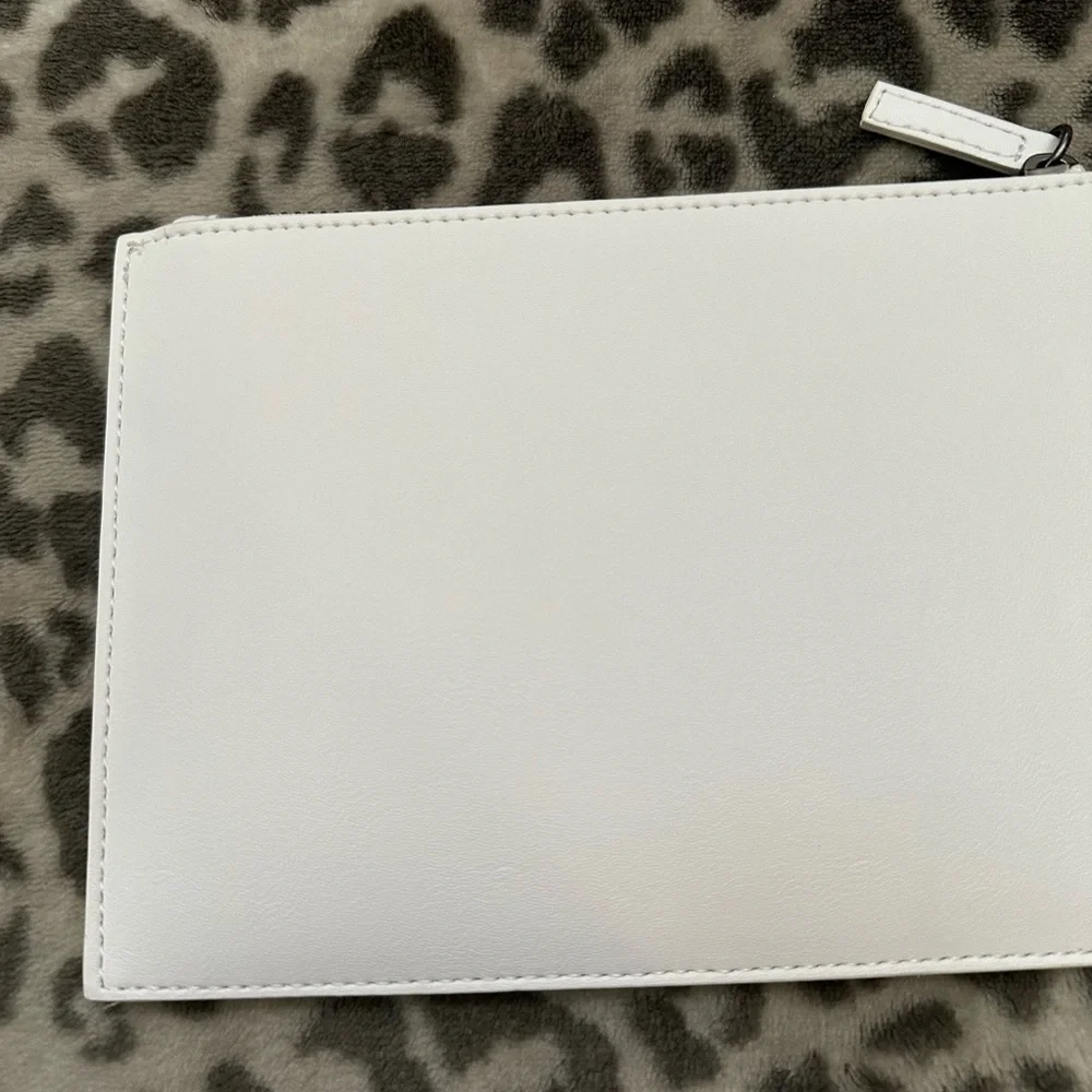 Express Grommet Embellished Wristlet Purse in White